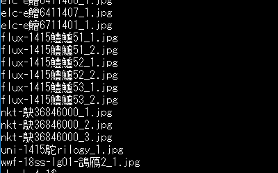 文字化けしたファイル名 lsにて